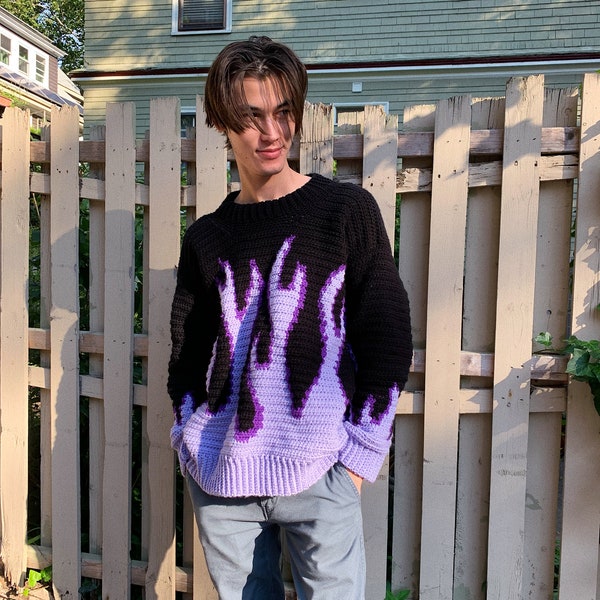 PDF: on fire crochet sweater pattern