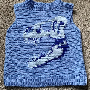 PDF: Tee rex shirt crochet pattern image 5