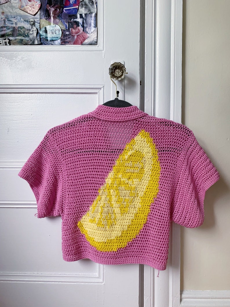 PDF: fruity button up crochet pattern image 1