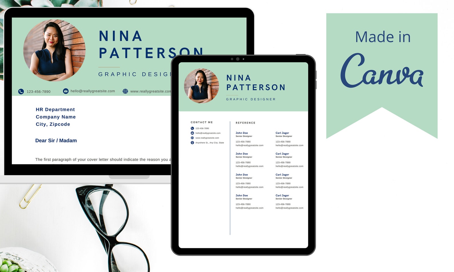 Modern Resume/CV Template for Canva Resume/CV Template with | Etsy