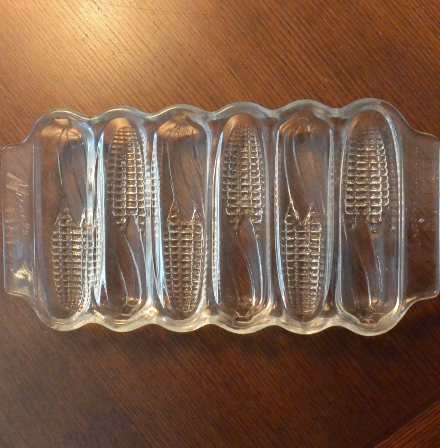 Vintage Miracle Maize Glass Baking Dish 6 Corn Shaped Molds Muffin