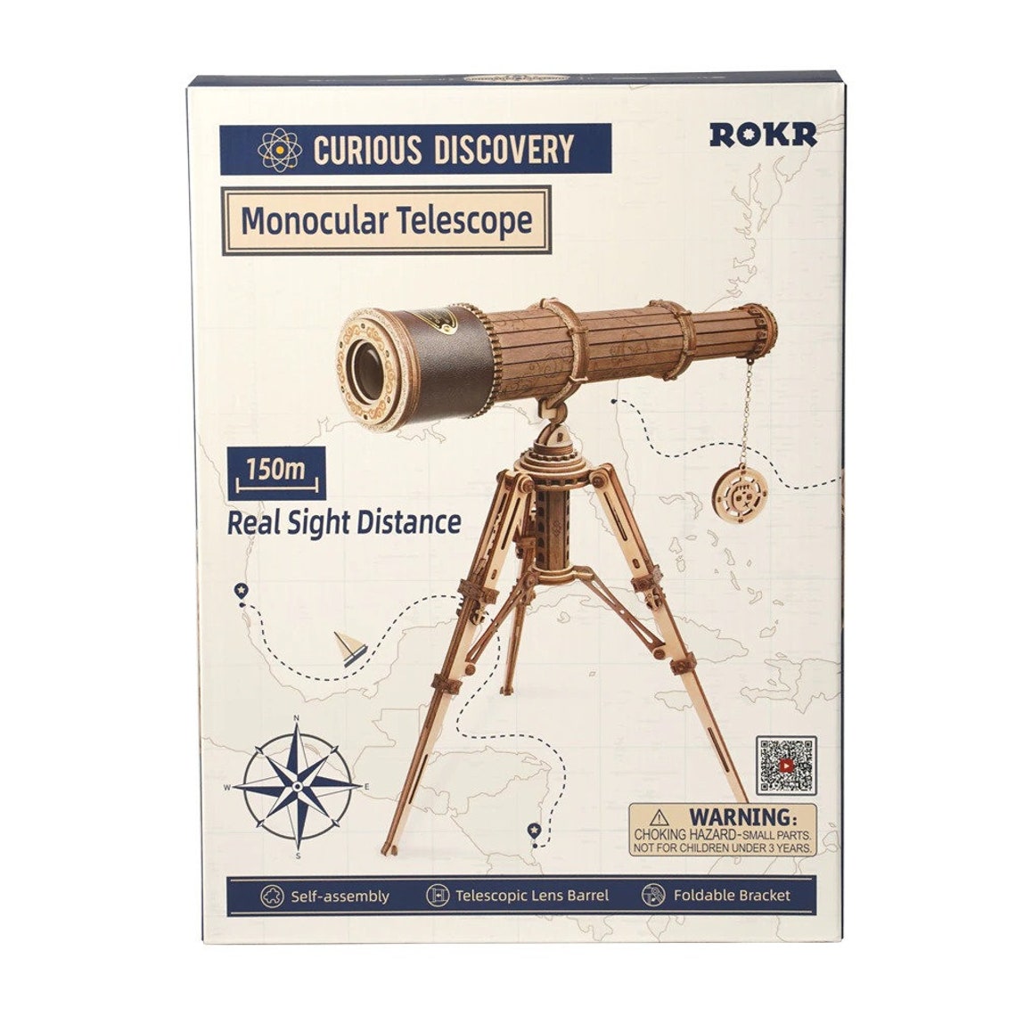 DIY 314Pcs Monoscope Wooden Telescope Model Building Kits Etsy