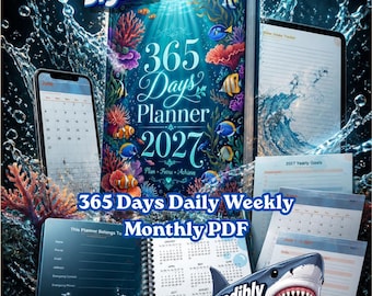 2027 Digital Planner Printable | Daily Weekly Monthly PDF | High Quality A4 A5 Letter Size | Productivity Journal & Agenda Insert