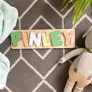 Personalized baby name puzzle, custom name puzzle, wooden kids name puzzle, First birthday gift, baby shower gift, wooden name puzzle, baby