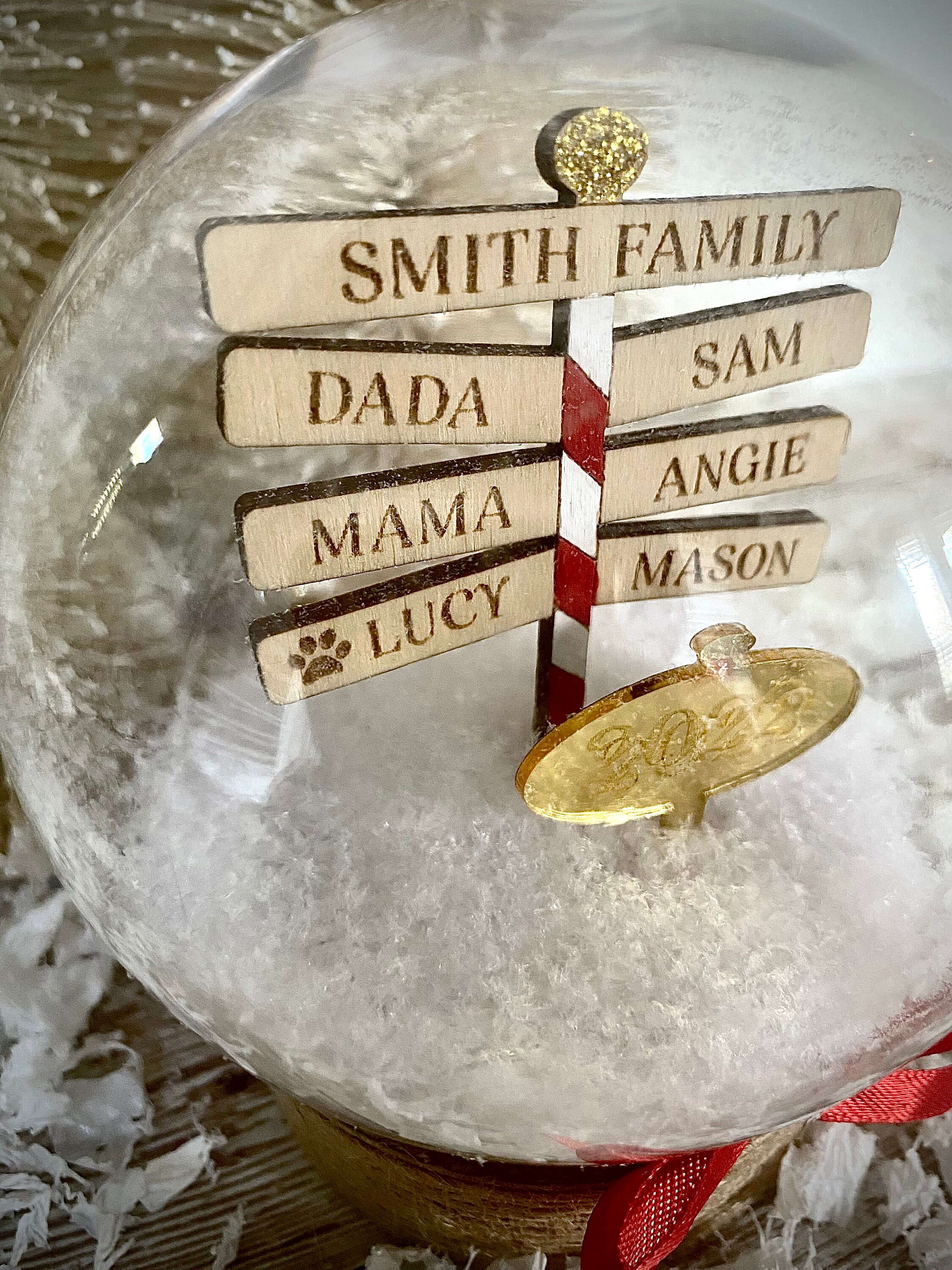 Personalized Snow Globe Personalized Family Snow Globe North Etsy