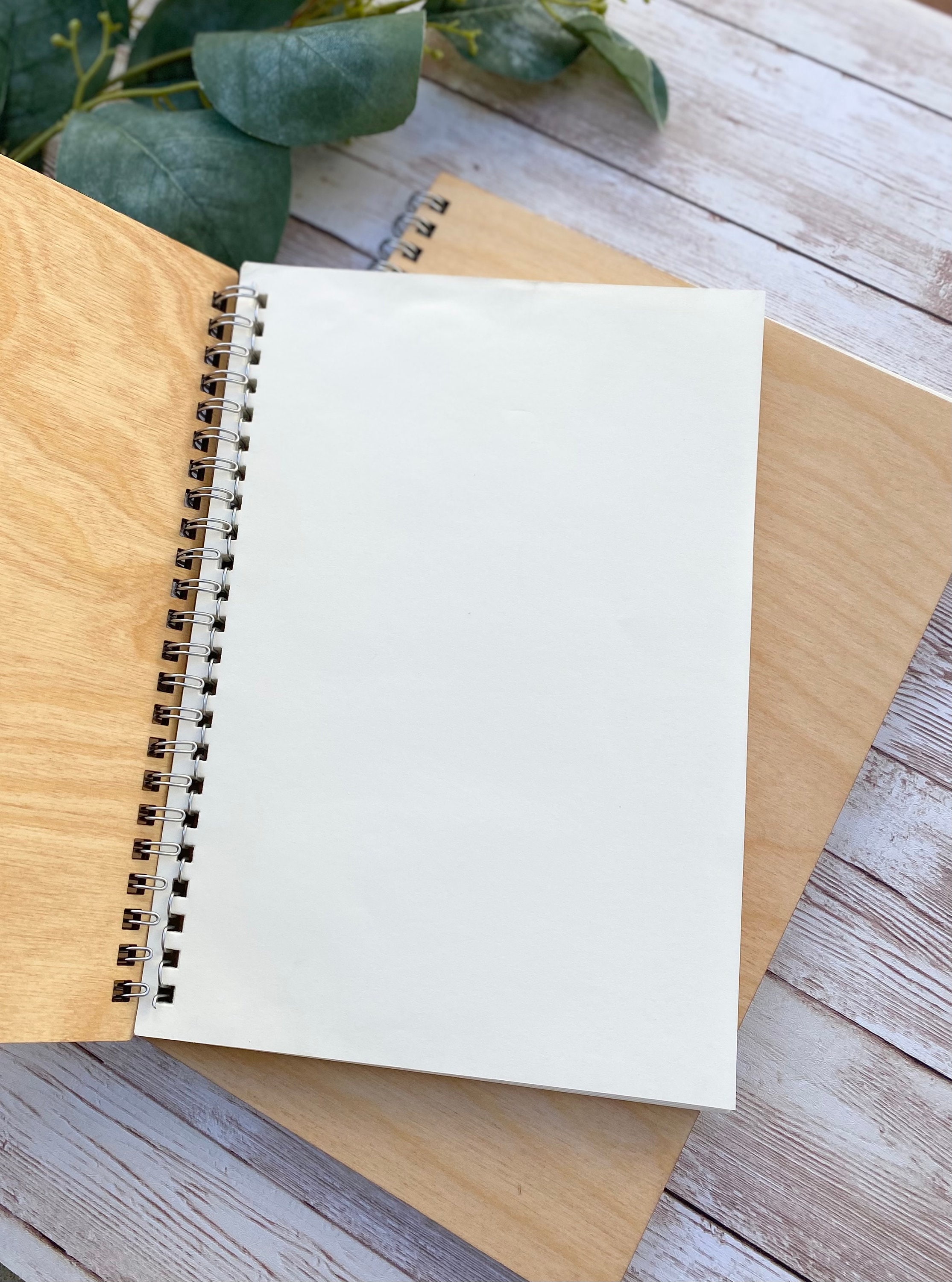 Engraved Wood Spiral Notebook: Personalized Baltic Birch Guestbook - Etsy