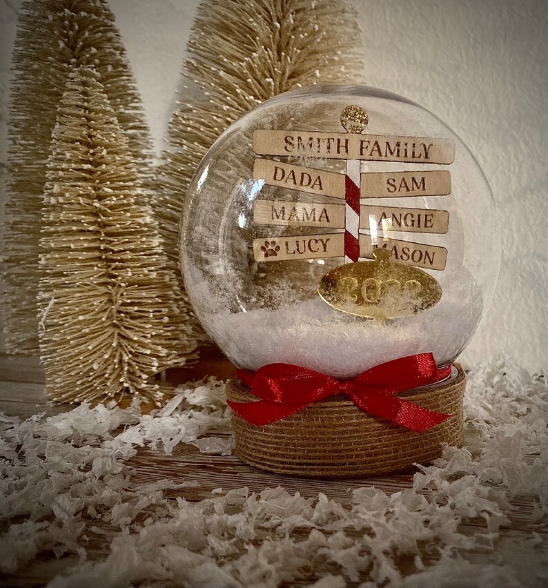 Personalized Snow Globe Personalized Family Snow Globe North Etsy