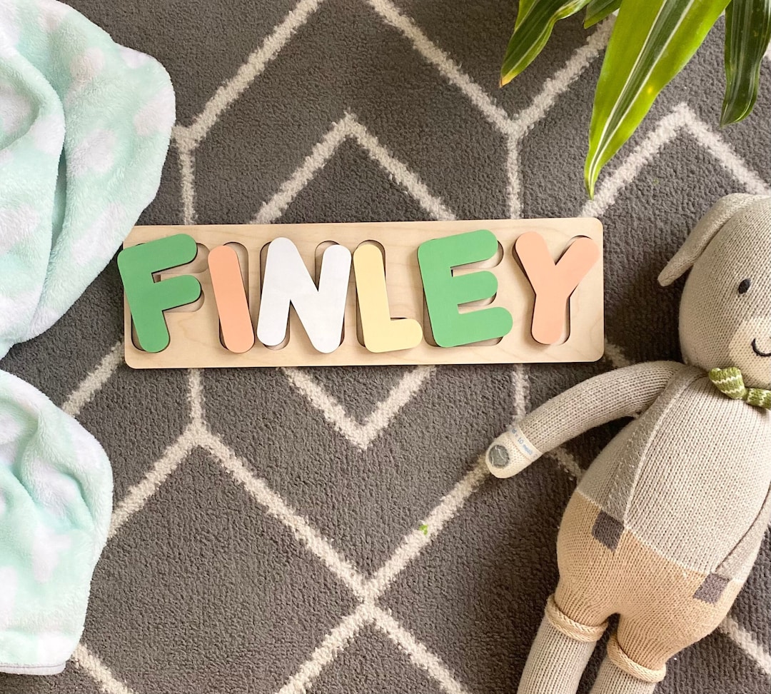 Personalized Baby Name Puzzle Custom Name Puzzle Wooden Kids - Etsy