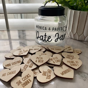 Date night jar, date jar, date ideas, gifts for her, gifts for him, couples gift, anniversary gift, personalized date night jar, valentines