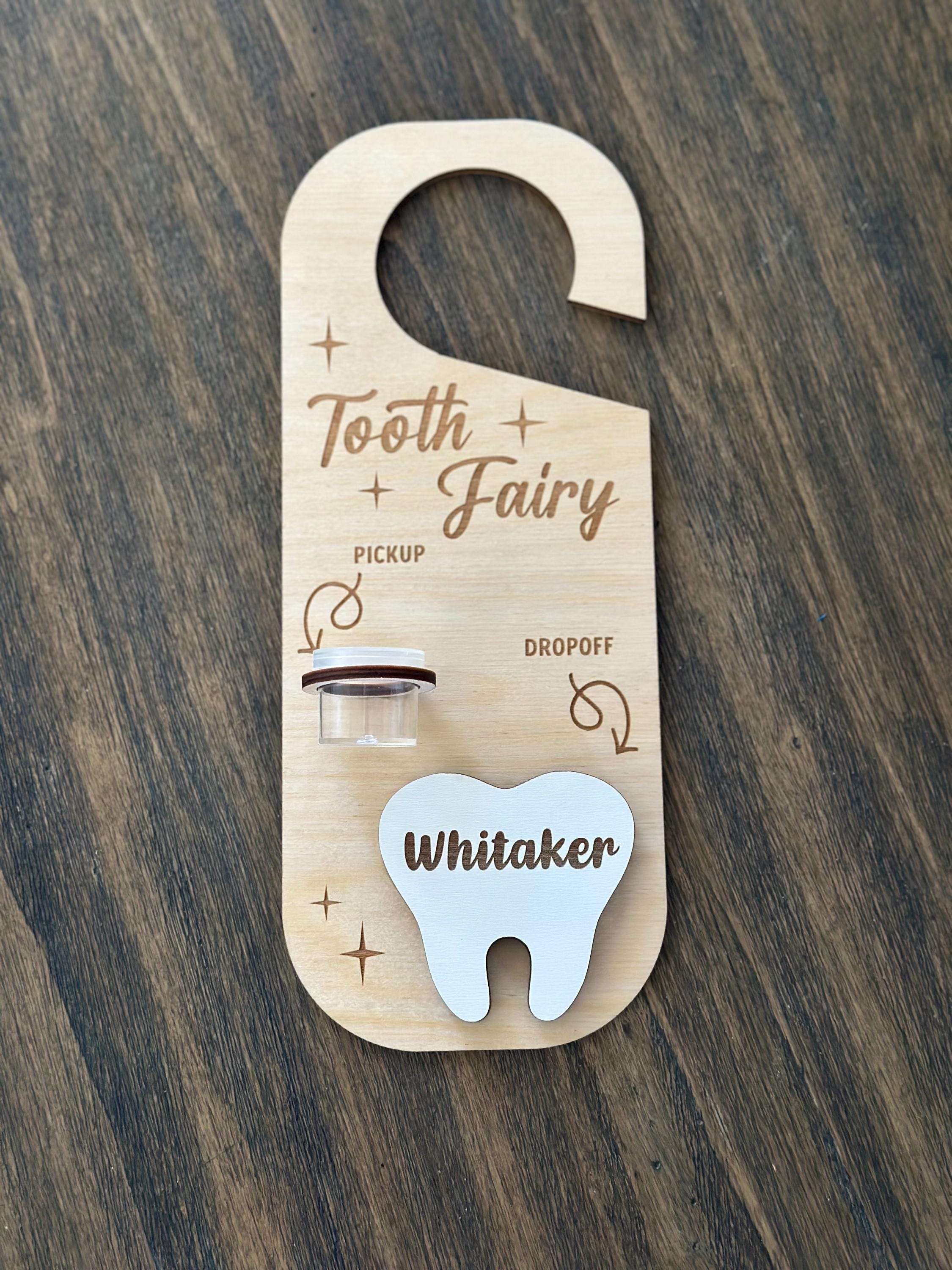 Personalized Tooth Fairy Door Hanger: Engraved Wood Keepsake - Etsy