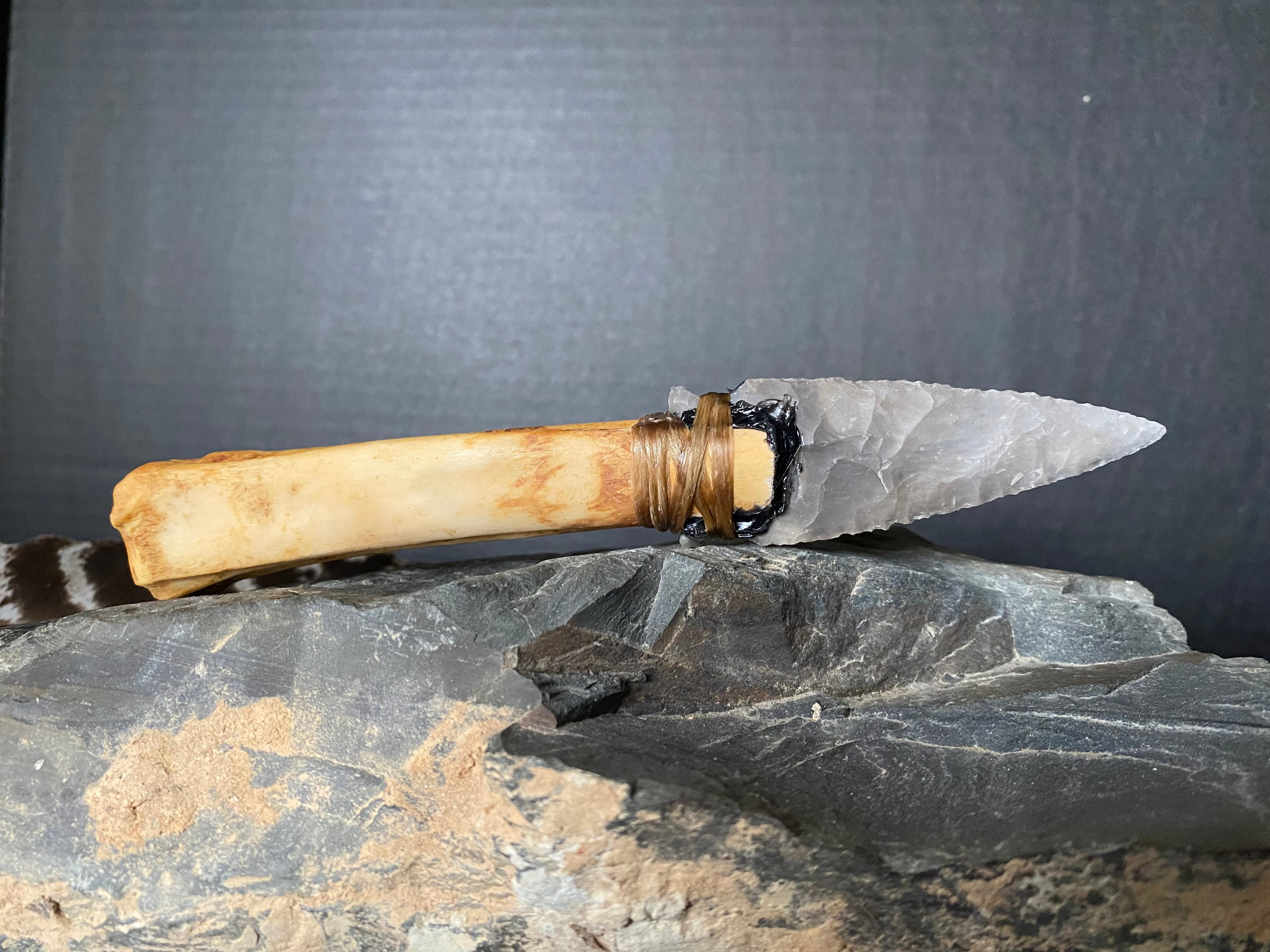 Vintage Handmade Mexican Hunting Knife, Bone Handle Handmade Hunting Knife,  FREE SHIPPING 