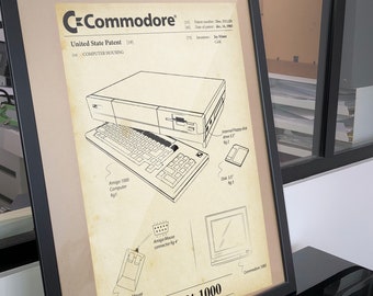 Póster Patente Commodore Amiga 1000