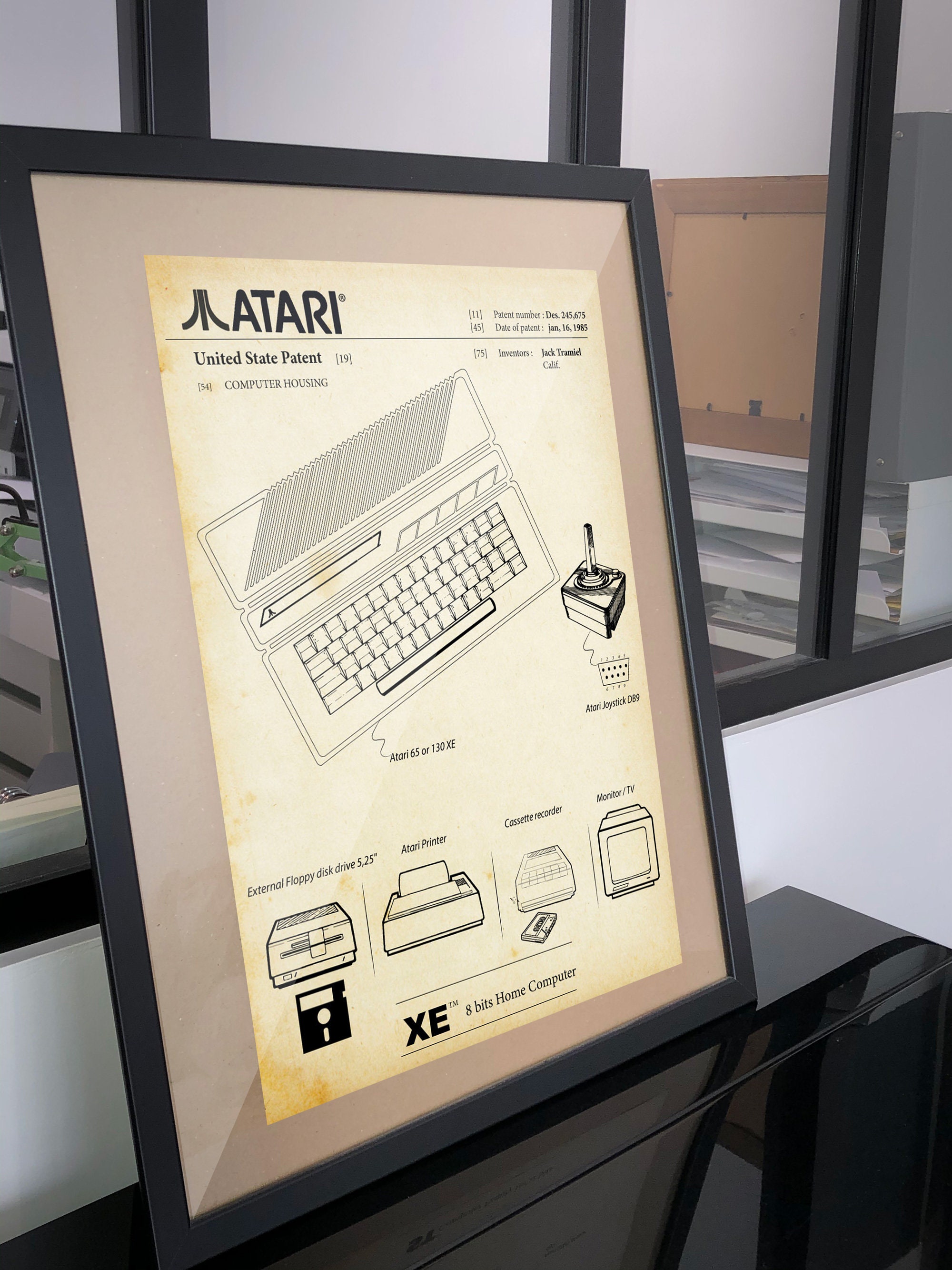 Poster Patent Atari 65-130 Xe