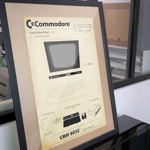 Commodore CBM 8032 Patent Poster