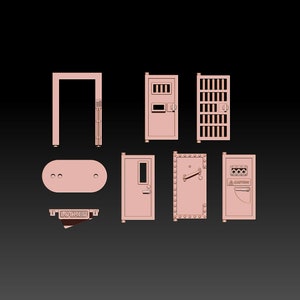 Set of Doors 02 (STL)