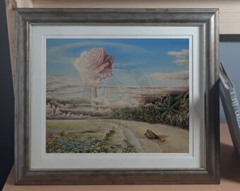 Mushroom Cloud Rose Art Print | Nuclear Apocalypse | Fallout | Surreal