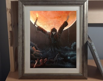 Death, Werewolf and Zombie Art Print | Anarchy | Gothic | Free Will | Surreal