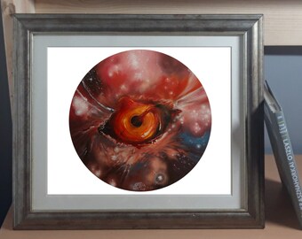 Sagittarius A* Black Hole Surreal Art Print | Event Horizon Telescope | Science Art | Wall decor | Wormhole
