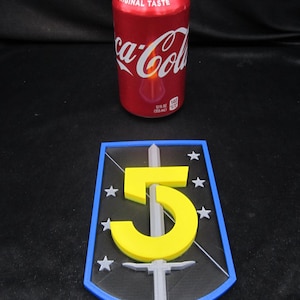 Babylon 5 Emblem Plaque 6&quot; (3d Printed 4 Color)