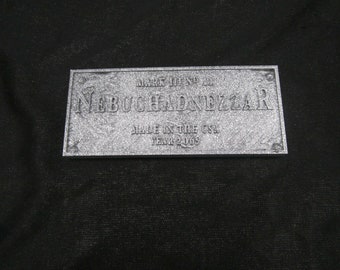 The Matrix Nebuchadnezzar Plaque Reproduction Prop (Small Size) 3d Wall Art