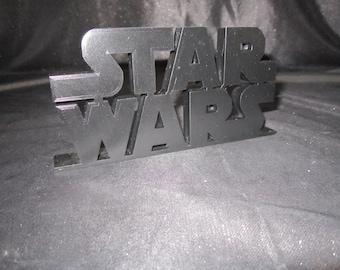 Star Wars Logo 3d Freestanding Prop Black 6" Wide