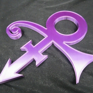 Prince Symbol 3d Wall Art (Purple Silk)