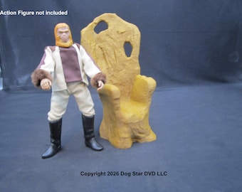 Planet of the Apes Zaius Chair from the 1975 TV Series Scaled (MPTF Charity)