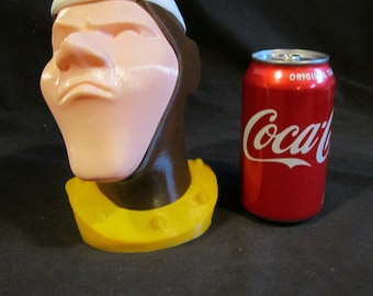 Dragon's Lair Dirk the Daring Bust (Custom 3d Printed Display) 8" Tall