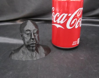 Alfred Hitchcock Bust (3d Printed Black) Small Size