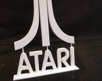 Atari Game System Logo (3d Art) White Unfinished