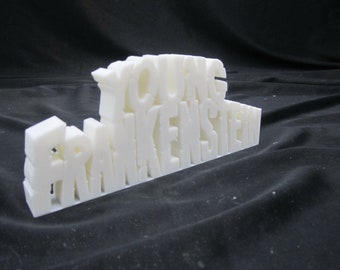Young Frankenstein Logo Model Small (3d Printed Movie Logo)