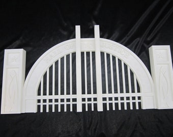DC Hall of Justice Diorama Facade Model Kit (10" x 19") Assembled Unfinished
