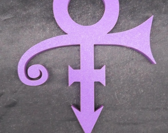 Prince Symbol 3d Wall Art (Purple 7" Tall Textured Finish)