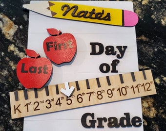 Back to School l Grade l Magnet sign l First day, Last day l SVG l Glowforge l Laser