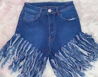 shorts with fringe