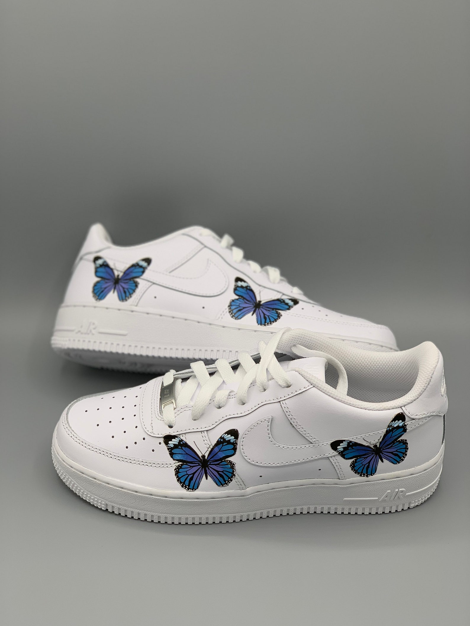 black air force 1 with butterflies