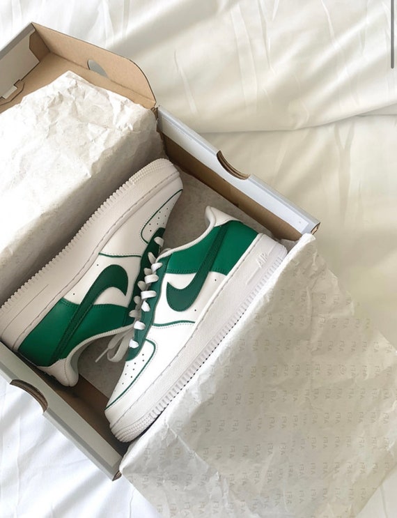 Nike Air Force 1 Custom Groen Smaragd - Etsy Nederland