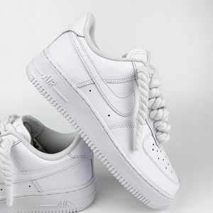 Nike Air Force 1 Rope Lace Custom White / Thick Laces / Custom Shoes ...