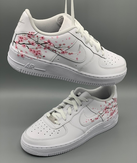 Práctico ignorar Contribuyente Nike Air Force 1 Cherry Blossom Custom - Etsy