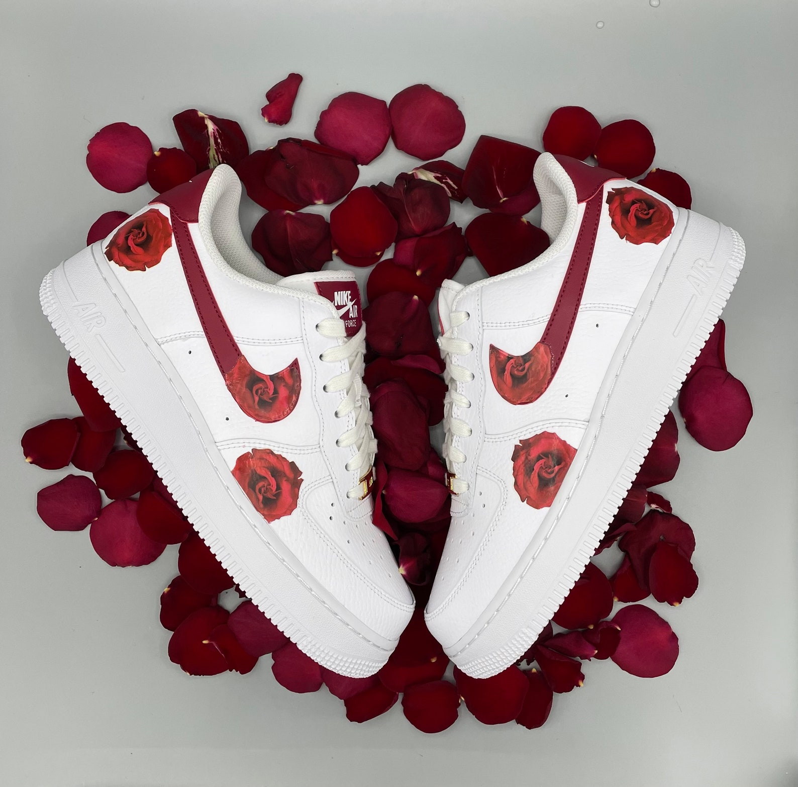 Nike Air Force 1 Rose Custom Etsy UK(07)