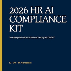 2026 HR AI Compliance Kit | Employee Handbook and Recruitment Forms | Algorithmic Impact Assessment | Vendor Risk Checklist | Word & PDF