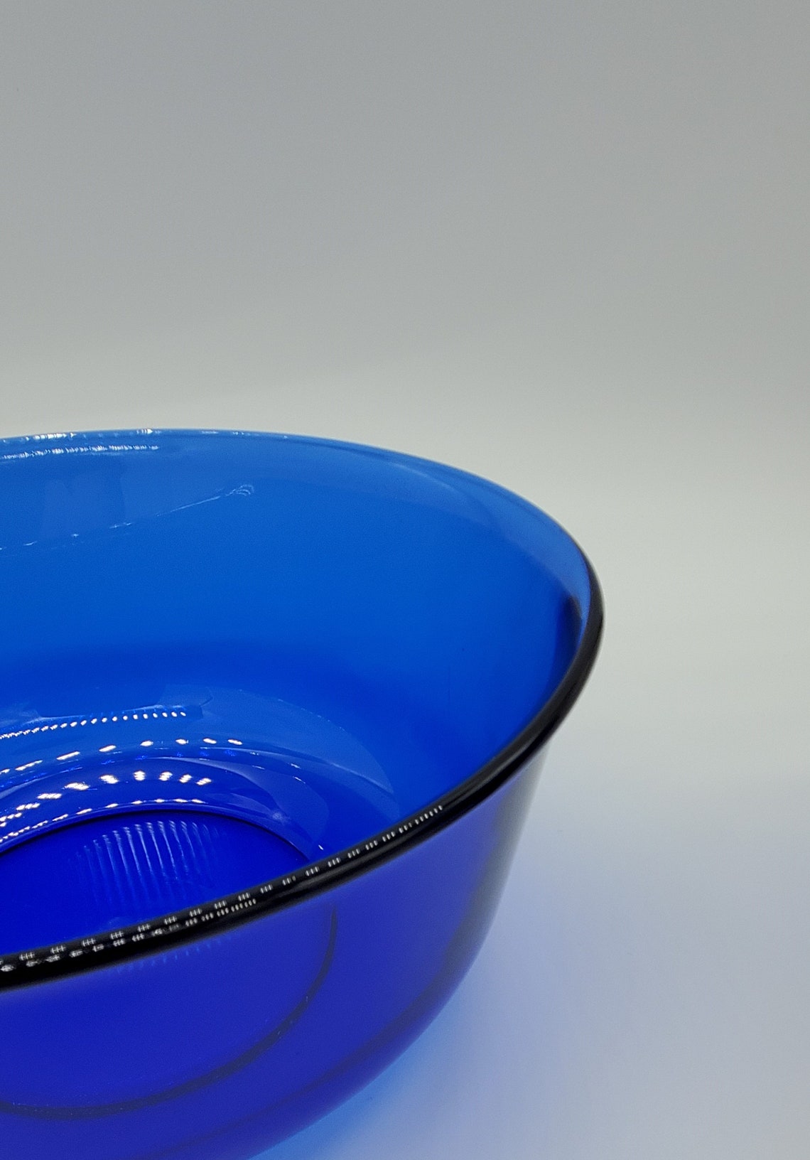 Vintage Cobalt Blue Glass Arcoroc France Bowl and Vintage Etsy