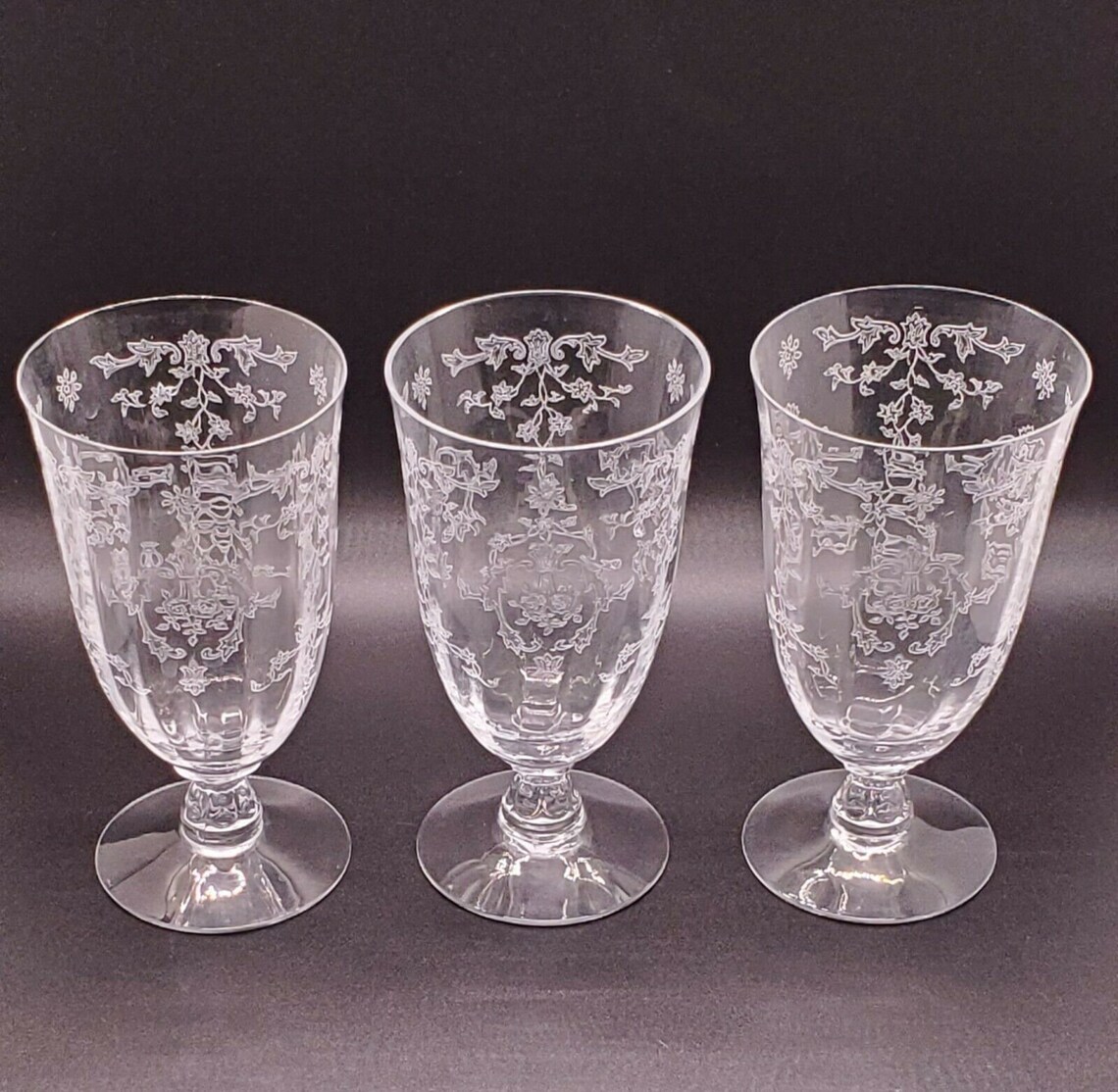 Vintage Fostoria NAVARRE Clear Etched 327 Crystal Juice Etsy