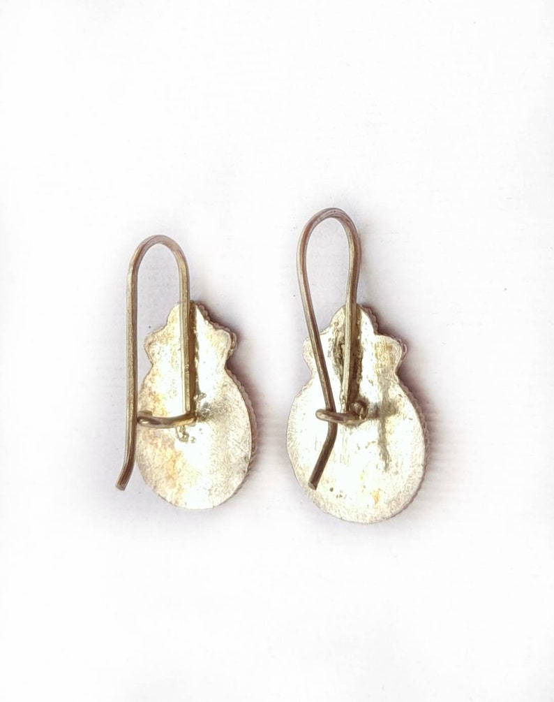 Silber und Grüne und Blaue Emaille Berber Ohrringe Marokko - Etsy