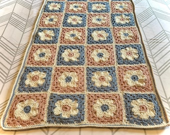 PATROON voor babydeken met bloemen