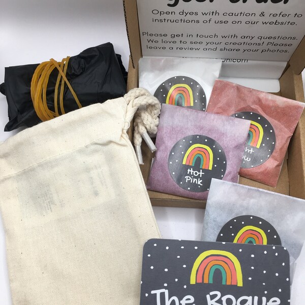 DIY Tie Dye Kit. Zero Waste, eco friendly ice dye, foam dye, liquid dye. Letterbox friendly gift. Family Craft. Beginners Craft Activity.