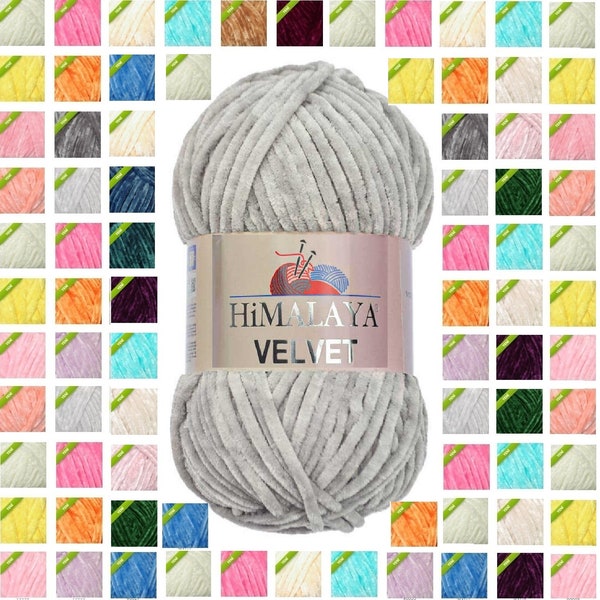 Himalaya Dolphin Velvet fil chenille super volumineux fil à tricoter en laine 100 g (REVENDEUR D'ALLEMAGNE)