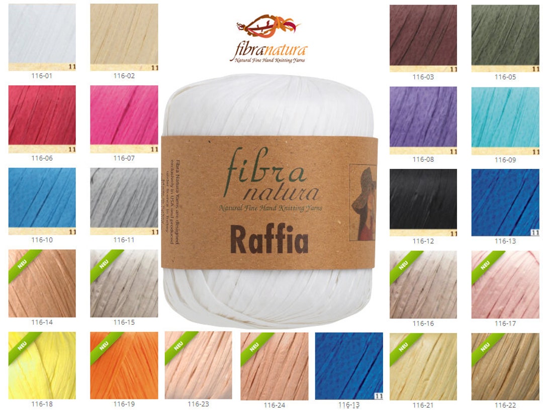 Raffia Yarn Fibranatura Natural Raffia Yarn 100% Cellulose 