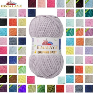 Fil à tricoter chenille super volumineux Himalaya Dolphin Baby 100 g (REVENDEUR d&#39;Allemagne ! Expédition express avec DHL !)