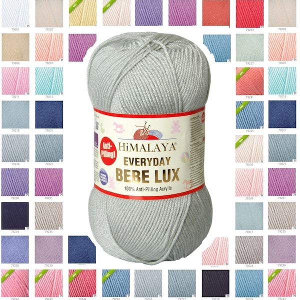 Himalaya EVERYDAY BEBELUX %100 Antipilling Acryl Wolle stricken, häkeln 100 gr. (Händler aus Deutschland Blitzversand mit DHL)